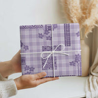 Hawaiian Quilt Tapa On Lilac Palaka Motifs Wrapping Paper LT7 - Polynesian Pride