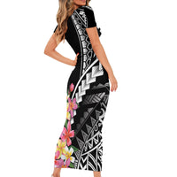 AAPI Heritage Month Family Matching Short Sleeve Bodycon Dress and Hawaiian Shirt Kanaka Hawaii Plumeria