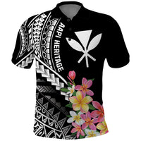 AAPI Heritage Month Polo Shirt Kanaka Hawaii Plumeria