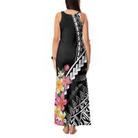 AAPI Heritage Month Tank Maxi Dress Kanaka Hawaii Plumeria LT7 - Polynesian Pride