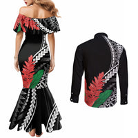 AAPI Heritage Month Couples Matching Mermaid Dress and Long Sleeve Button Shirt Samoa Teuila LT7 - Polynesian Pride