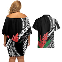 AAPI Heritage Month Couples Matching Off Shoulder Short Dress and Hawaiian Shirt Samoa Teuila LT7 - Polynesian Pride