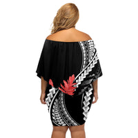 AAPI Heritage Month Off Shoulder Short Dress Samoa Teuila LT7 - Polynesian Pride