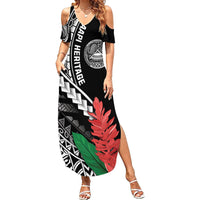AAPI Heritage Month Summer Maxi Dress Samoa Teuila LT7 Women Black - Polynesian Pride