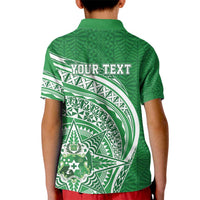 Tonga Liahona High School Personalized Kid Polo Shirt Ngatu Tokelaufeletoa Motifs