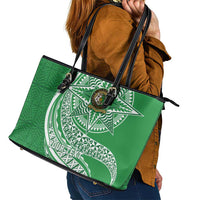 Tonga Liahona High School Personalized Leather Tote Bag Ngatu Tokelaufeletoa Motifs