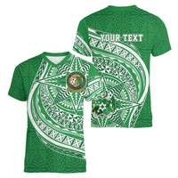 Tonga Liahona High School Personalized Women V-Neck T-Shirt Ngatu Tokelaufeletoa Motifs