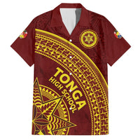 Tonga High School Hawaiian Shirt THS Anniversary Ngatu Motif LT7 Maroon - Polynesian Pride
