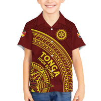 Tonga High School Hawaiian Shirt THS Anniversary Ngatu Motif LT7 - Polynesian Pride