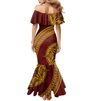 Tonga High School Mermaid Dress THS Anniversary Ngatu Motif LT7 - Polynesian Pride