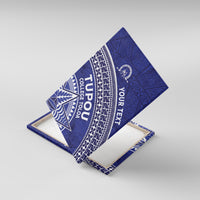 Tupou College Toloa Canvas Wall Art Ngatu Tapa Mix Style LT7 With Frame Blue - Polynesian Pride
