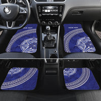 Tupou College Toloa Car Mats Ngatu Tapa Mix Style LT7 Set 4pcs Blue - Polynesian Pride