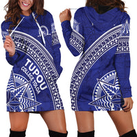 Tupou College Toloa Hoodie Dress Ngatu Tapa Mix Style LT7 - Polynesian Pride