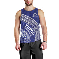 Tupou College Toloa Men Tank Top Ngatu Tapa Mix Style LT7 - Polynesian Pride