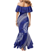 Tupou College Toloa Mermaid Dress Ngatu Tapa Mix Style LT7 - Polynesian Pride