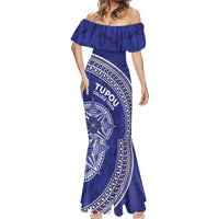 Tupou College Toloa Mermaid Dress Ngatu Tapa Mix Style LT7 - Polynesian Pride