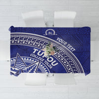 Tupou College Toloa Tablecloth Ngatu Tapa Mix Style LT7 Blue - Polynesian Pride