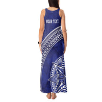 Tupou College Toloa Tank Maxi Dress Ngatu Tapa Mix Style LT7 - Polynesian Pride
