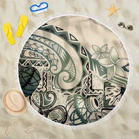 Aloha Hawaii Tapa Beach Blanket Summer Green Hawaiian Ipu LT7 One Size 150cm Emerald - Polynesian Pride