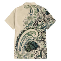 Aloha Hawaii Tapa Family Matching Puletasi and Hawaiian Shirt Summer Green Hawaiian Ipu - Polynesian Pride
