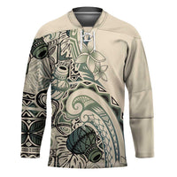 Aloha Hawaii Tapa Hockey Jersey Summer Green Hawaiian Ipu LT7 Unisex Emerald - Polynesian Pride
