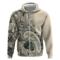 Aloha Hawaii Tapa Hoodie Summer Green Hawaiian Ipu - Polynesian Pride