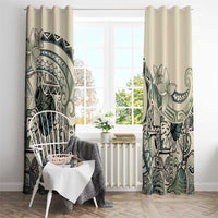 Aloha Hawaii Tapa Window Curtain Summer Green Hawaiian Ipu - Polynesian Pride