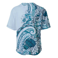 Aloha Hawaii Tapa Baseball Jersey Cool Turquoise Hawaiian Ipu - Polynesian Pride