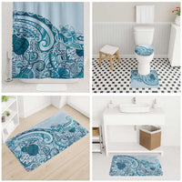 Aloha Hawaii Tapa Bathroom Set Cool Turquoise Hawaiian Ipu - Polynesian Pride