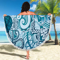 Aloha Hawaii Tapa Beach Blanket Cool Turquoise Hawaiian Ipu LT7 - Polynesian Pride