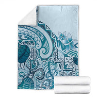 Aloha Hawaii Tapa Blanket Cool Turquoise Hawaiian Ipu - Polynesian Pride