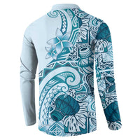Aloha Hawaii Tapa Button Sweatshirt Cool Turquoise Hawaiian Ipu LT7 - Polynesian Pride