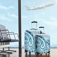 Aloha Hawaii Tapa Luggage Cover Cool Turquoise Hawaiian Ipu - Polynesian Pride