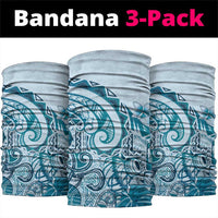 Aloha Hawaii Tapa Neck Gaiter Cool Turquoise Hawaiian Ipu - Polynesian Pride