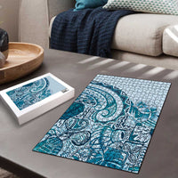 Aloha Hawaii Tapa Puzzle Cool Turquoise Hawaiian Ipu - Polynesian Pride