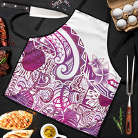 Aloha Hawaii Tapa Apron Vibrant Fuchsia Hawaiian Ipu - Polynesian Pride