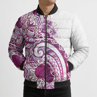 Aloha Hawaii Tapa Bomber Puffer Jacket Vibrant Fuchsia Hawaiian Ipu LT7 - Polynesian Pride