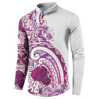 Aloha Hawaii Tapa Button Sweatshirt Vibrant Fuchsia Hawaiian Ipu LT7 - Polynesian Pride