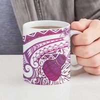 Aloha Hawaii Tapa Ceramic Mug Vibrant Fuchsia Hawaiian Ipu - Polynesian Pride