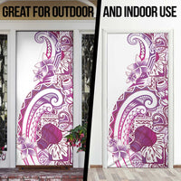 Aloha Hawaii Tapa Door Cover Vibrant Fuchsia Hawaiian Ipu - Polynesian Pride