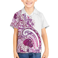 Aloha Hawaii Tapa Family Matching Puletasi and Hawaiian Shirt Vibrant Fuchsia Hawaiian Ipu - Polynesian Pride