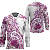 Aloha Hawaii Tapa Hockey Jersey Vibrant Fuchsia Hawaiian Ipu LT7 - Polynesian Pride