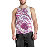 Aloha Hawaii Tapa Men Tank Top Vibrant Fuchsia Hawaiian Ipu LT7 - Polynesian Pride