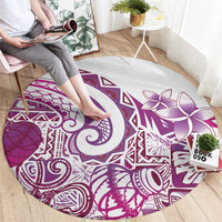 Aloha Hawaii Tapa Round Carpet Vibrant Fuchsia Hawaiian Ipu - Polynesian Pride