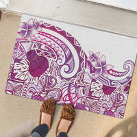 Aloha Hawaii Tapa Rubber Doormat Vibrant Fuchsia Hawaiian Ipu LT7 - Polynesian Pride