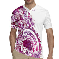 Aloha Hawaii Tapa Rugby Jersey Vibrant Fuchsia Hawaiian Ipu LT7 - Polynesian Pride