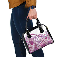 Aloha Hawaii Tapa Shoulder Handbag Vibrant Fuchsia Hawaiian Ipu - Polynesian Pride