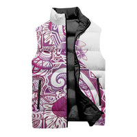 Aloha Hawaii Tapa Sleeveless Puffer Jacket Vibrant Fuchsia Hawaiian Ipu LT7 - Polynesian Pride