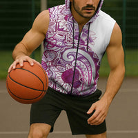 Aloha Hawaii Tapa Sleeveless Zip Hoodie Vibrant Fuchsia Hawaiian Ipu LT7 - Polynesian Pride