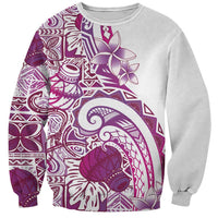 Aloha Hawaii Tapa Sweatshirt Vibrant Fuchsia Hawaiian Ipu LT7 Unisex Fuchsia - Polynesian Pride